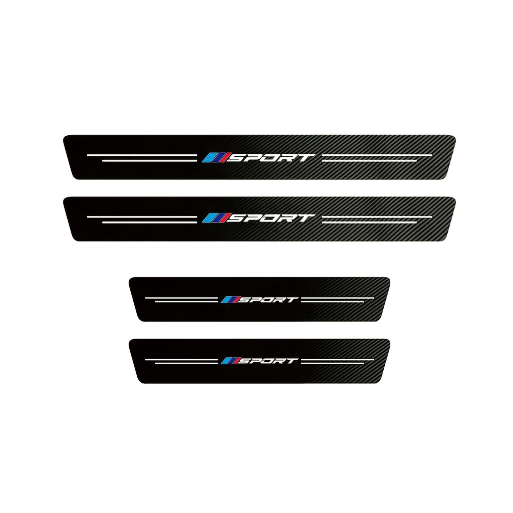 [BMW Carbon Protector] BMW Durable Carbon Fiber Door Sill & Rear Bumper Protector – PVC Vinyl Stickers, Scratch Protection for BMW 1, 3, 5, 7, 2, 4, 6 X Series (X1, X3, X5, X6, X4) – Easy Installation with Adhesive Backin