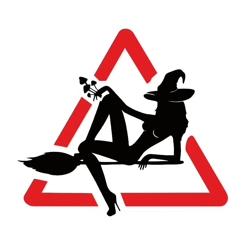 Stylish Witch Car Sticker, Modern Witchcraft Vinyl Decal – Mystical Magic Graphic for Auto Window Bumper – Personality Witchy Accessory for Cars Motorcycles Laptops – Waterproof