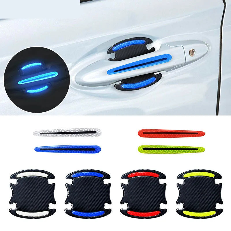 Car Door Handle Scratch Protector – Anti‑Scratch Guard with Reflective Strips (4‑Piece Set)