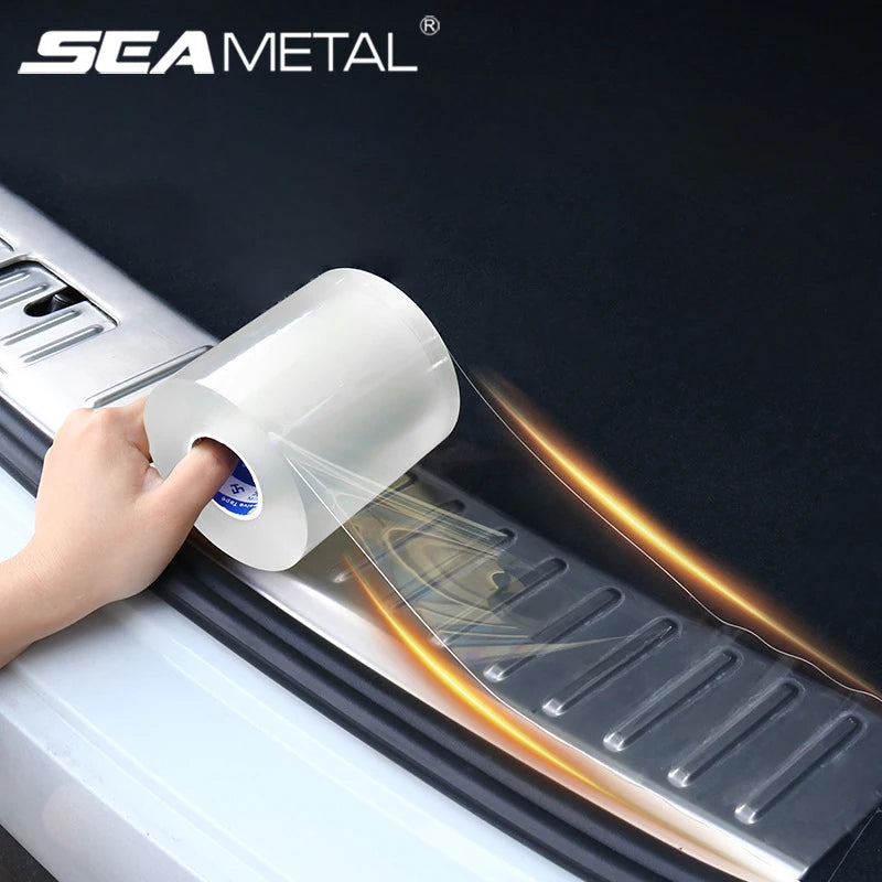 Car Stickers Door Sill Protector – Universal Car Door Edge Sticker Anti-Scratch Car Bumper Protection Film – Transclear Self-Adhesive Paint Protection Guard – Car Styling Accessories for Doors, Bumpers, Trunk Edges (4M/