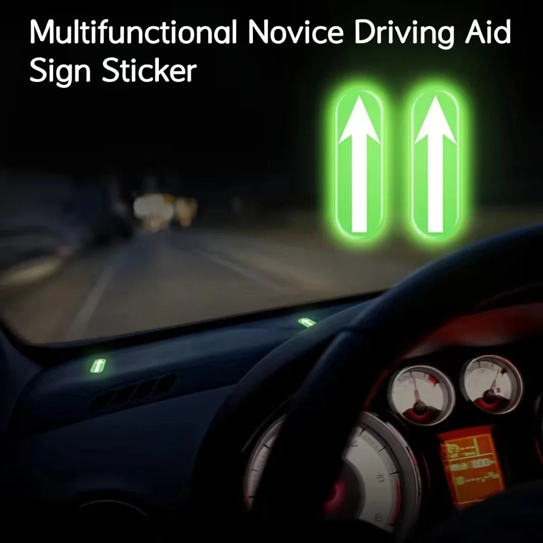 Universal Fluorescent Car Sticker, Reflective Novice Driver Sign – "Student Driver" / "New Driver" / "Baby in Car" – High Visibility Driving Assistance Decal for Rear Window – Safety Sticker for Cars SUVs Trucks