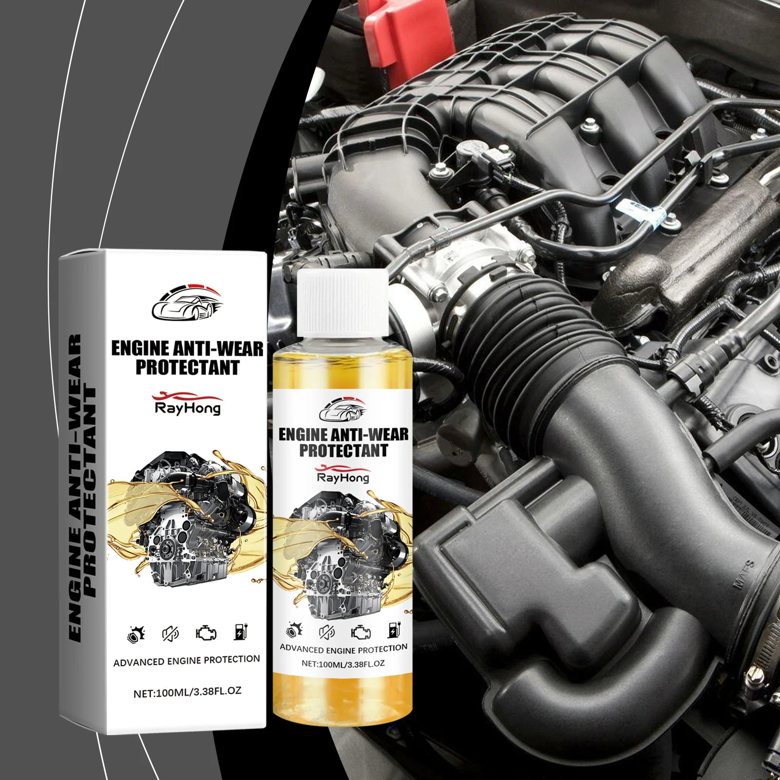 100ml Car Engine Repair Anti-Wear Oil Noise Reduction Shock Absorption Rust Repair Auto maintenance Engine Protection Agent