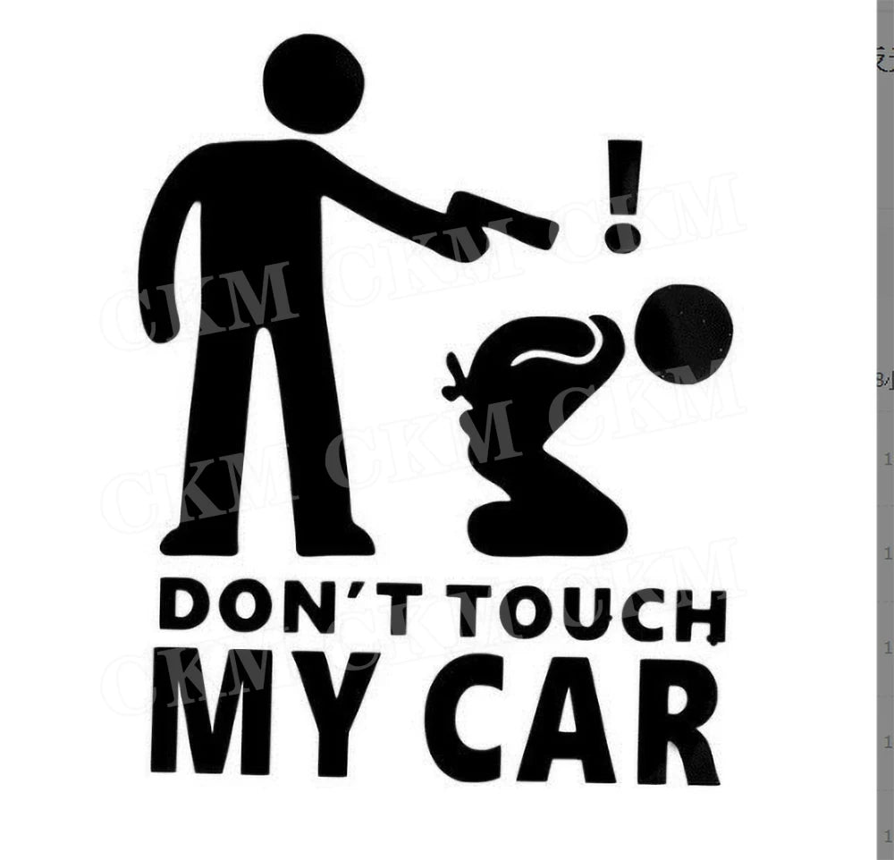 "Don't Touch My Car" Funny Car Sticker, Creative Personalized Decal – Humorous Warning for Auto Window Bumper – Weatherproof Vinyl Decoration for Cars Trucks SUVs – Car Beauty Accessory