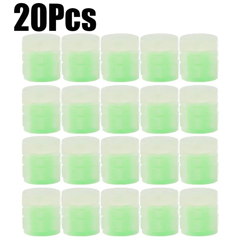 Luminous Valve Caps – Fluorescent Glow-in-the-Dark Car Tire Valve Caps for Night Visibility – Universal Fit for Cars, Motorcycles, Bicycles – Glowing Wheel Nozzle Covers – 4-Pack / 2-Pack Auto Accessories