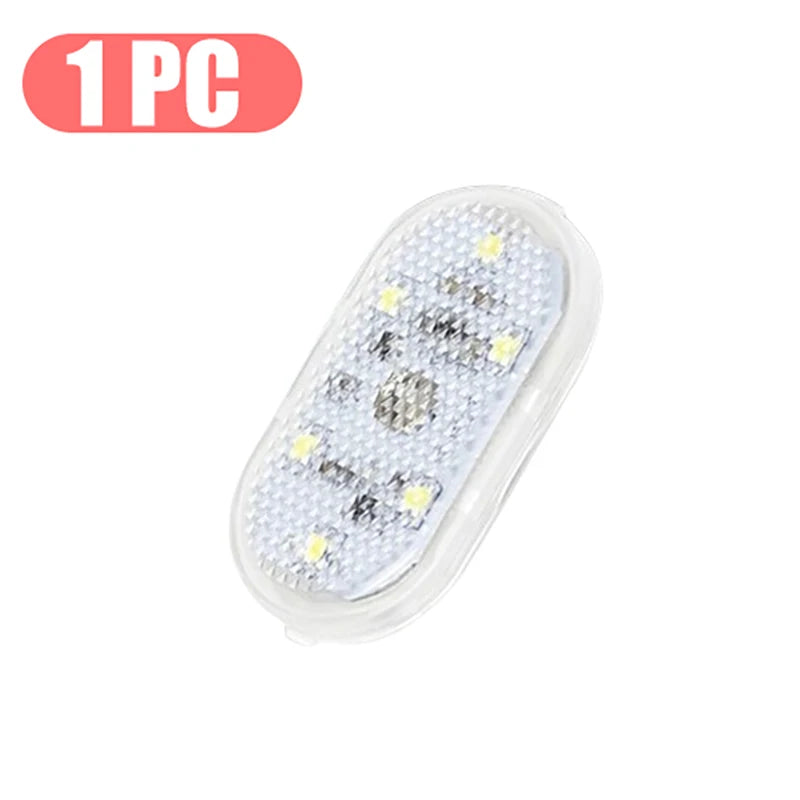 SEAMETAL Car Mini Touch Light, USB Rechargeable LED Interior Lamp, Magnetic Portable Reading Light for Car Floor, Trunk, Hood, Glove Box - Gentle Illumination for Night Driving & Emergencies