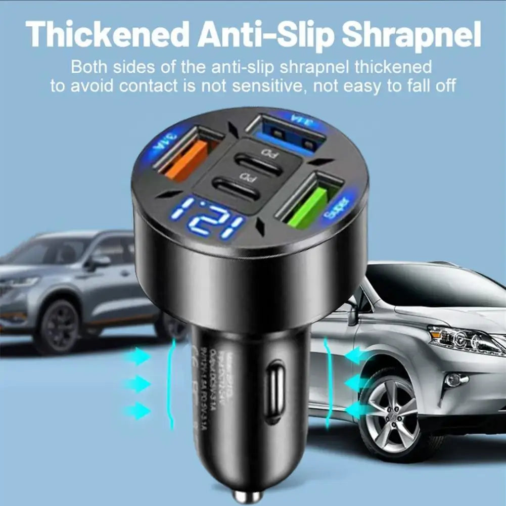 🚗 250W Multi-Port USB Car Charger – Fast Charging Adapter