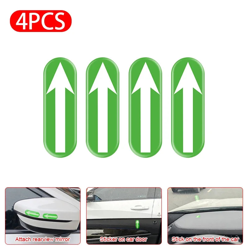 Universal Fluorescent Car Sticker, Reflective Novice Driver Sign – "Student Driver" / "New Driver" / "Baby in Car" – High Visibility Driving Assistance Decal for Rear Window – Safety Sticker for Cars SUVs Trucks