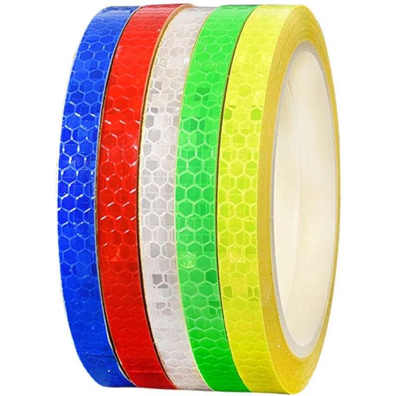 1/4 inch Width Reflective Tapes – 20m/10m/8m/5m Rolls Highly Reflective Warning Tape – Night Safety Stickers in White, Red, Orange, Green – Waterproof Adhesive for Bicycle, Car, Motorcycle, Helmet, Truck, Trailer – DOT Cer