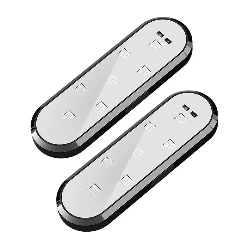 2Pcs RGB Wireless Car Door Lights, USB Rechargeable LED Puddle Lights with Magnetic Mount, Smart Welcome Projector & Door Warning Lamp, Auto Ambient Interior Decoration for Most Cars SUVs Trucks