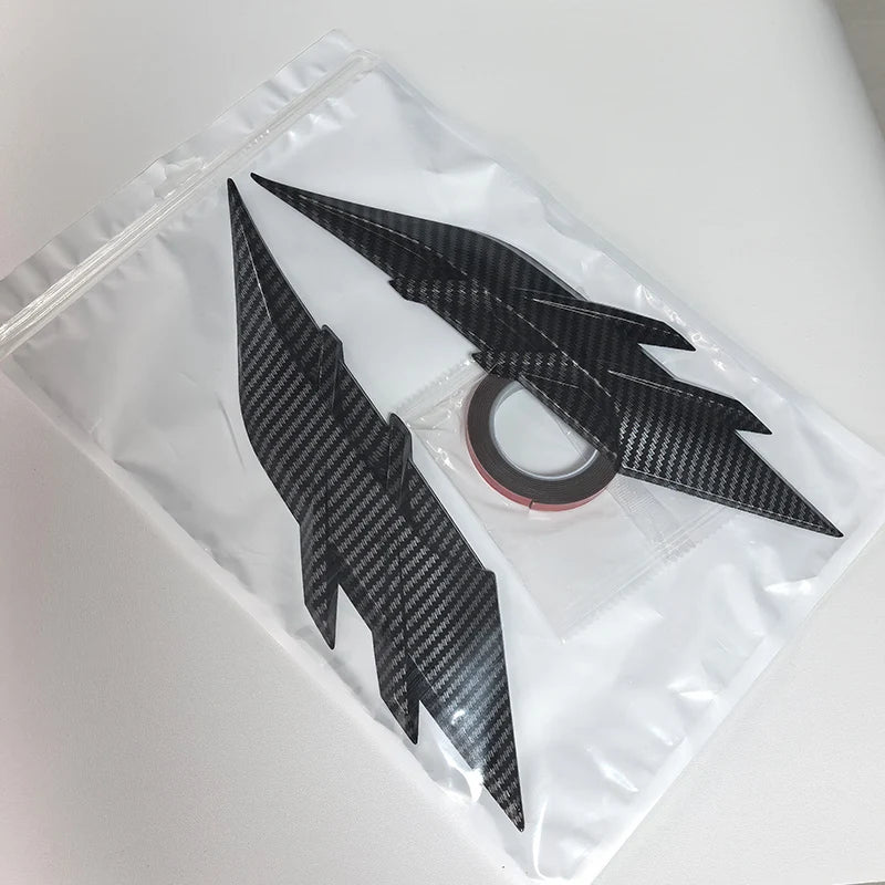 2PCS Auto Headlight Eyebrow – Universal Car Lamp Cover Sticker Self-Adhesive Stripe Decal Decoration for Car Body – Sporty Styling Accent for Headlights – Weatherproof Vinyl – Easy DIY Installation