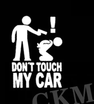 "Don't Touch My Car" Funny Car Sticker, Creative Personalized Decal – Humorous Warning for Auto Window Bumper – Weatherproof Vinyl Decoration for Cars Trucks SUVs – Car Beauty Accessory