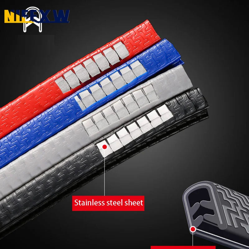 Car Door Protector Edge Guard, U-Shape Anti-Collision Scratch Strip – Flexible Rubber Seal Trim with Stainless Steel Core, Universal Fit for Most Cars, Trucks, SUVs