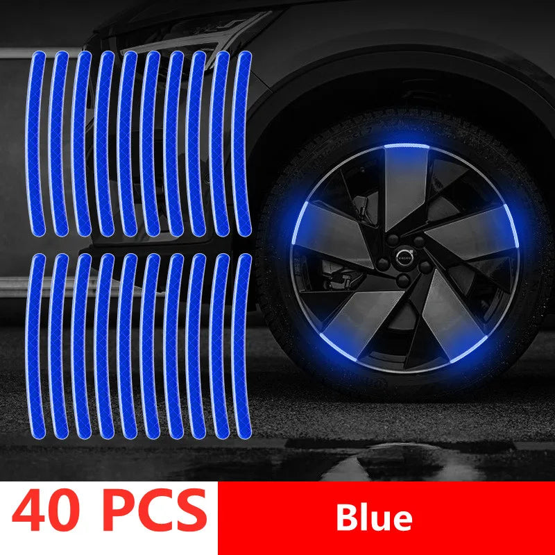 🚗 Universal Car Wheel Rim Reflective Strips