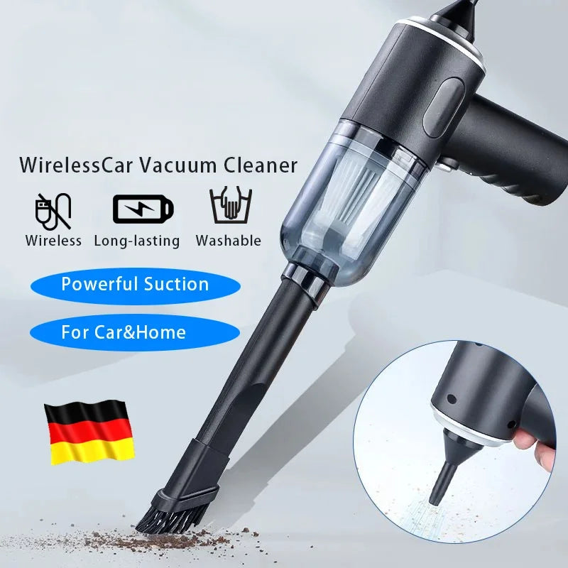 Wireless Car Vacuum Cleaner USB Charging 1200mAh Portable Cleaning Appliance Mini Wet and Dry Vacuum Cleaner Household