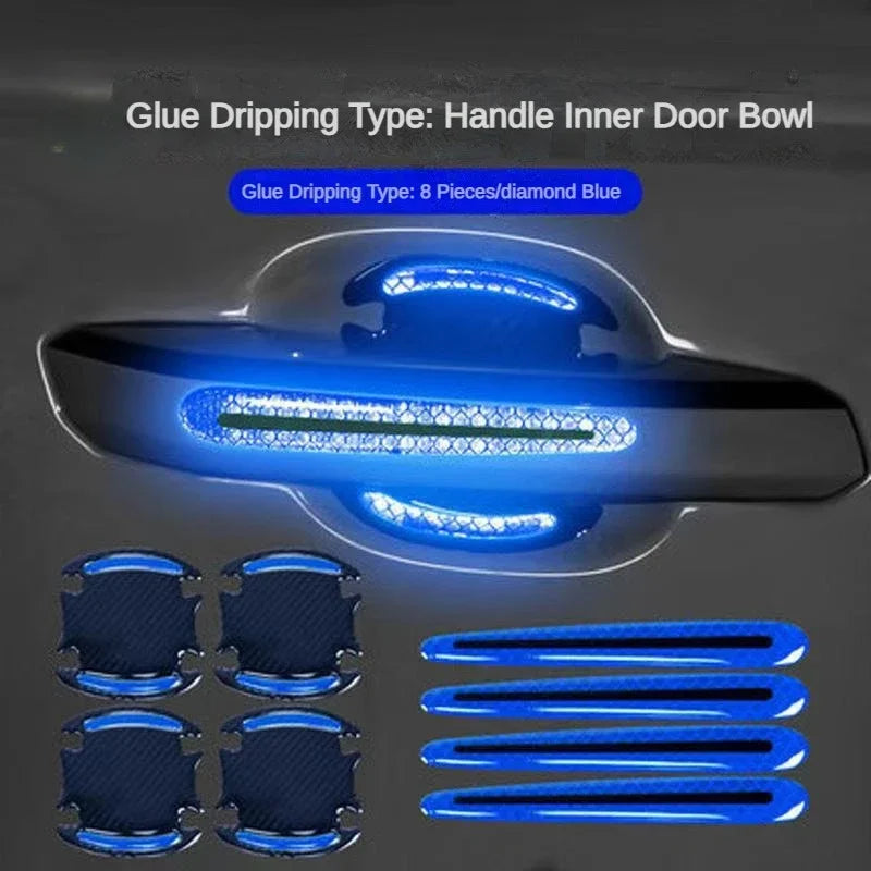 Car Door Handle Scratch Protector – Anti‑Scratch Guard with Reflective Strips (4‑Piece Set)