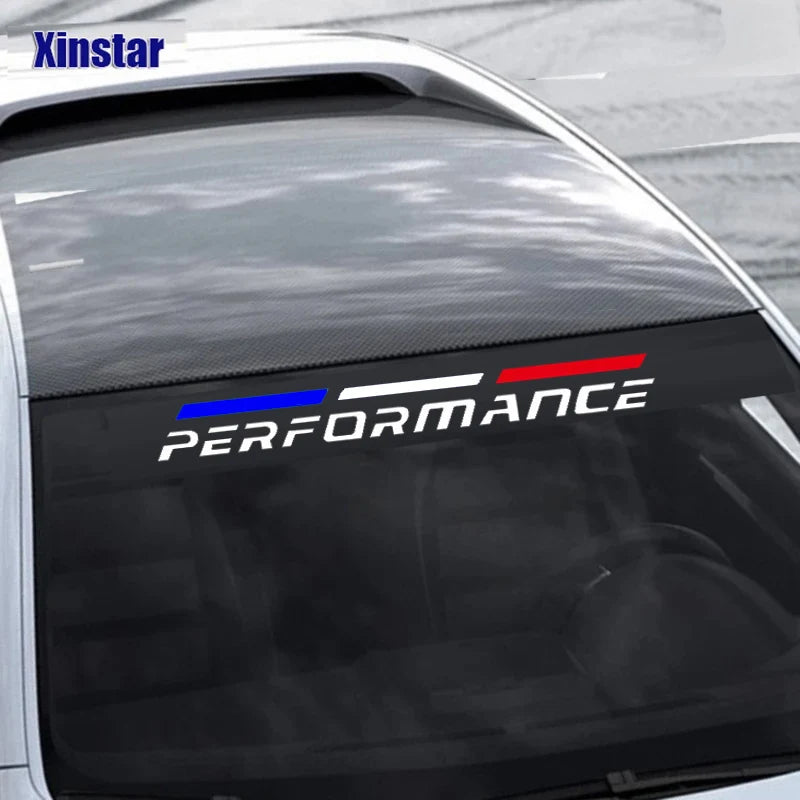 "Performance" Car Front Sticker, Sport Racing Vinyl Decal – Aggressive Hood Windshield Bumper Graphic – Universal Fit for Cars Trucks SUVs – Weatherproof Auto Tuning Accessory