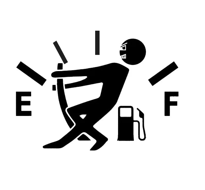 Funny "Pull Fuel Tank Pointer To Full" Car Sticker, Hellaflush Reflective Vinyl Decal – Humorous Gas Gauge Prank Sticker for Auto Dashboard – JDM Joke Accessory for Cars Trucks – Waterproof