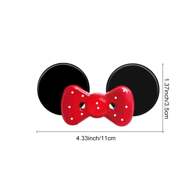 Cute Bow Car Interior Decoration, Velvet Ribbon Ornament for Dashboard, Center Console, Rearview Mirror – Stylish Car Accessories Gift for Women Girlfriend Wife